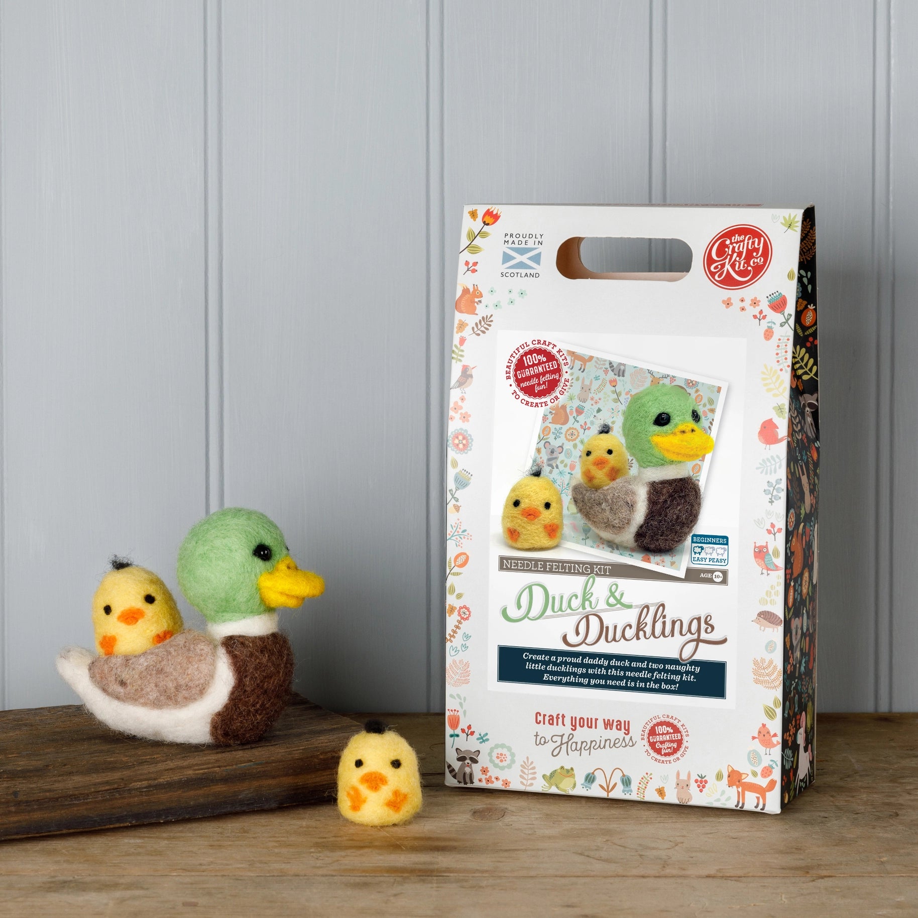 Crafty Kit Company Duck & Ducklings Needle felting kit