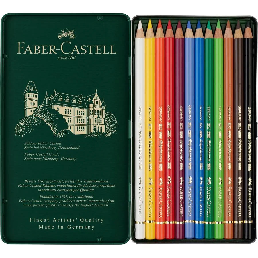 FABER CASTELL Polychromos Artists Pencils tin of 12