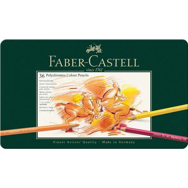 FABER CASTELL Polychromos Artists Pencils tin of 36