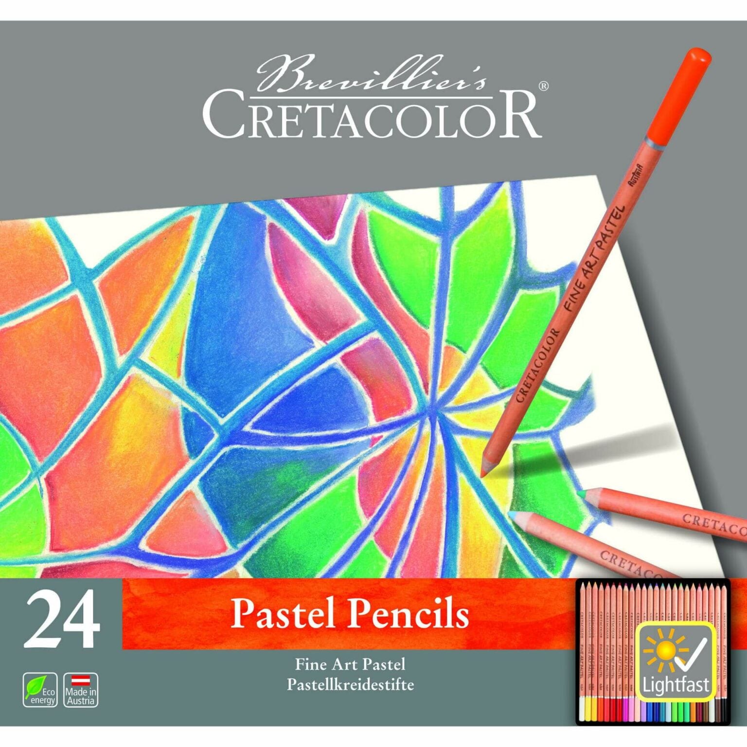 Cretacolor Artists Pastel Pencil Set of 24 colours