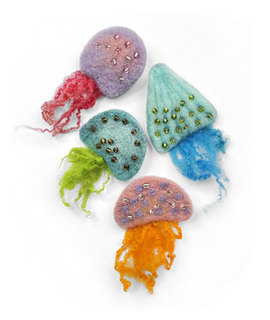 Crafty Kit Company Christmas Jellyfish Brooch felting kit