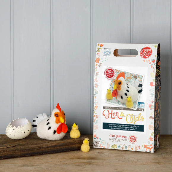 Crafty Kit Company Hen & Chicks Needle felting kit