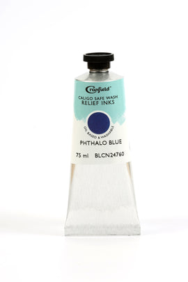 Cranfield Caligo Safe Wash Relief Printing Ink Phthalo Blue 75g tube
