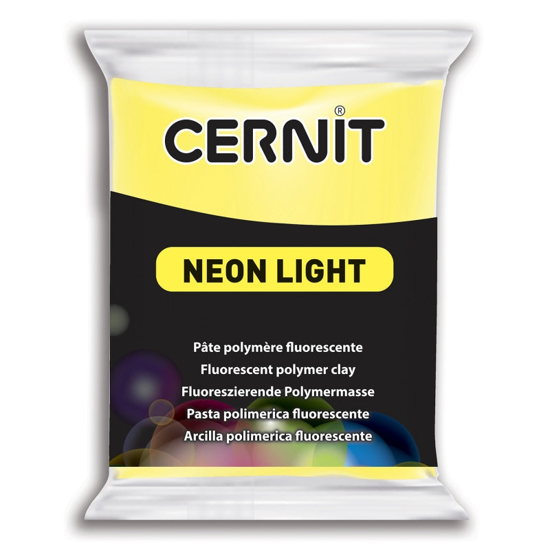 CERNIT Neon Light Polymer Clay Colour 700 Yellow 56g