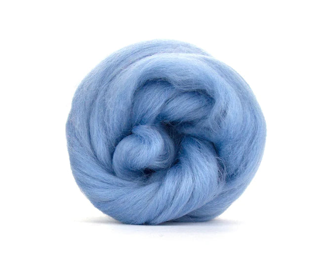 Corriedale Wool Top - Sky Blue