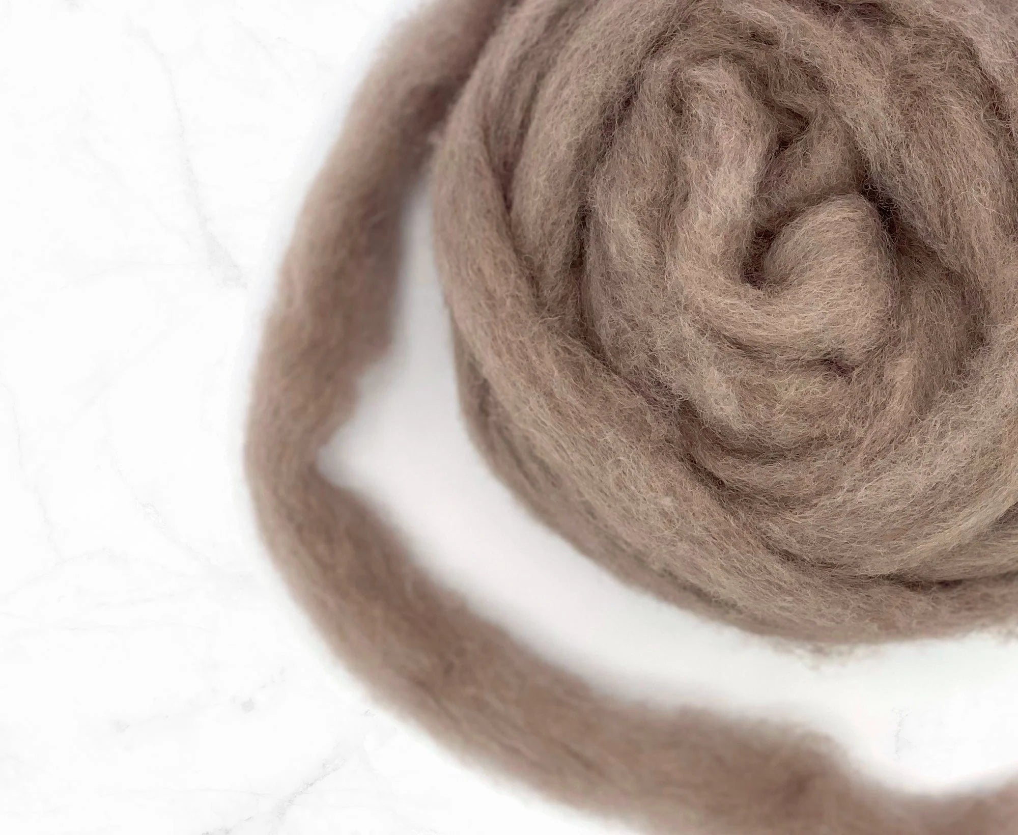 Carded Corriedale Wool Sliver Colour Mink