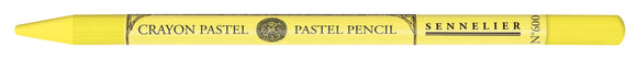 Yellow pastel pencil with 'Sennelier' branding on a white background