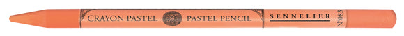 Sennelier pastel pencil in a bright orange color on a white background