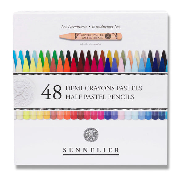 Sennelier Woodless Pastel Pencils - Boxed Set of 48 - Assorted Half Set