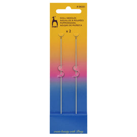 Pony Long Golden Eye Doll Needles x 2