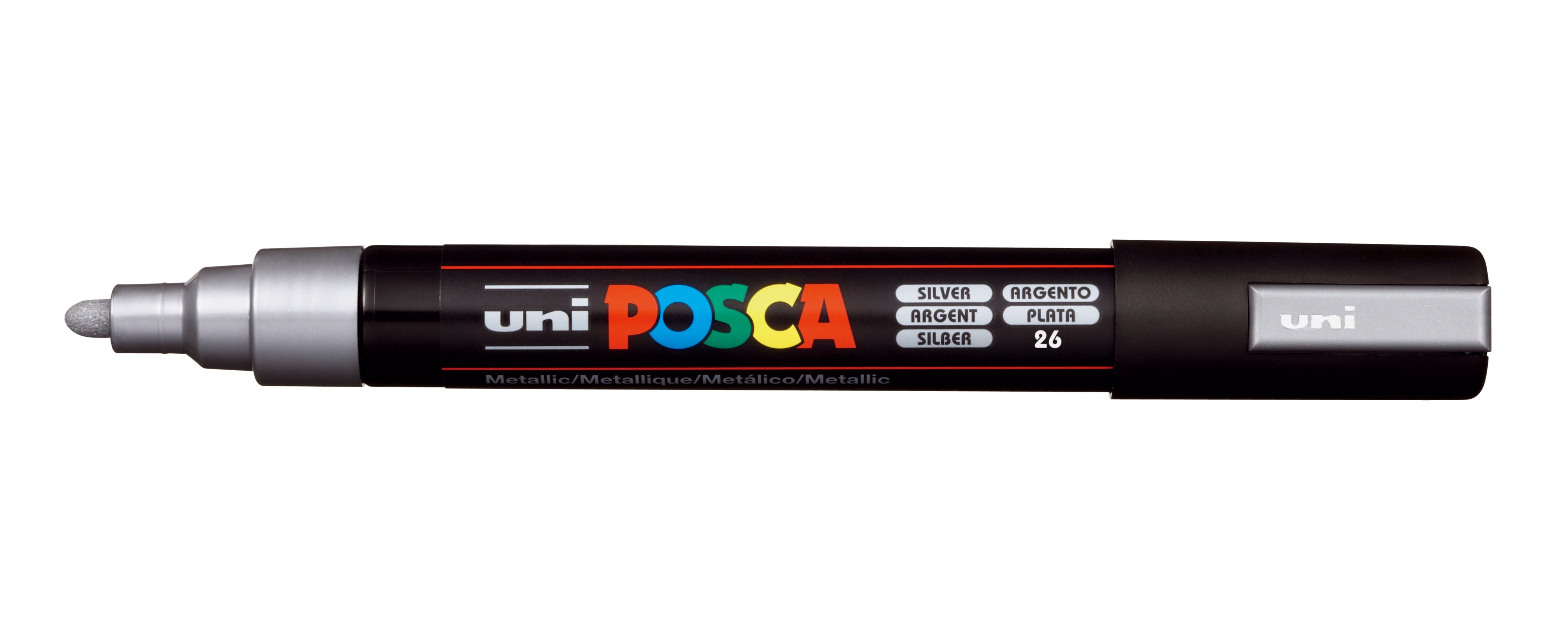 Buy silver POSCA PC-5M Paint Marker Pens Medium Bullet tipped 1.8 mm - 2.5 mm Multiple Options