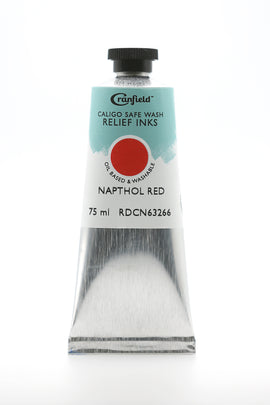 Cranfield Caligo Safe Wash Relief Printing Ink Naphthol Red 75g tube