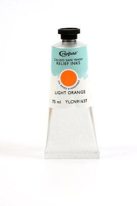 Cranfield Caligo Safe Wash Relief Printing Ink Light Orange 75g tube