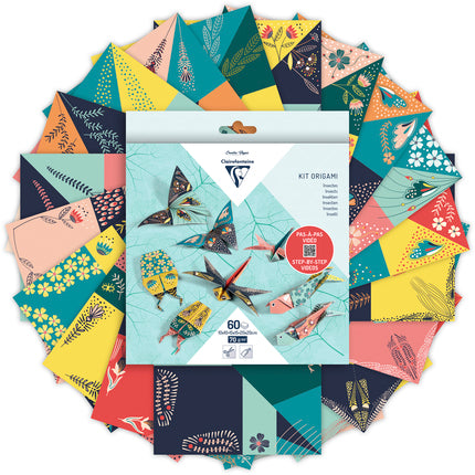 Clairefontaine Origami 60 sheets mixed sizes - Insects