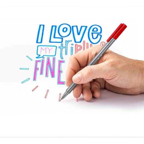 Staedtler Fineliner Triplus pens 10 mixed colours