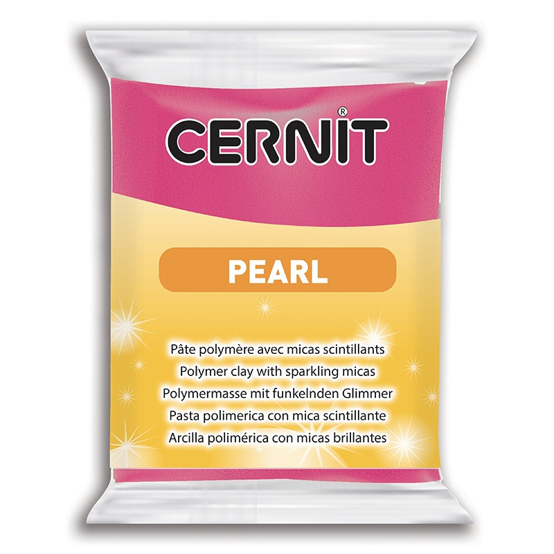 CERNIT Pearl Polymer Clay Colour 460 Magenta 56g