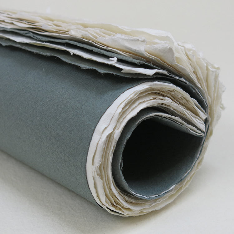 Khadi Handmade Cotton Large Roll Up Book 30 x 42 cm - White