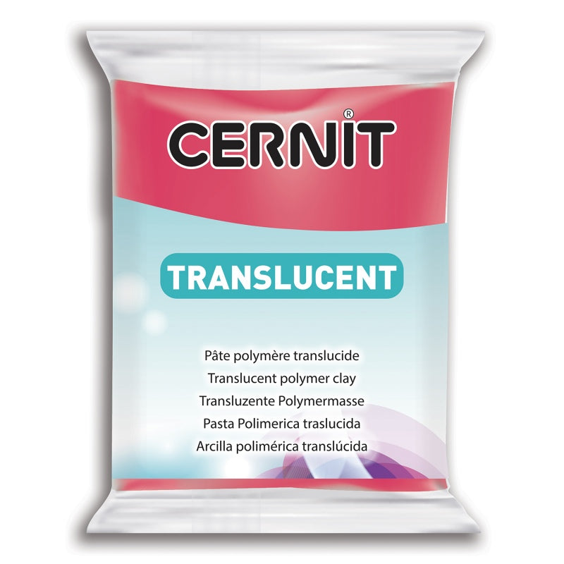 CERNIT Translucent Polymer Clay Colour 474 Ruby Red 56g