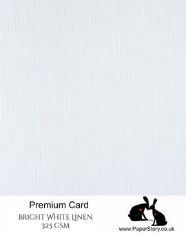Linen Effect Textured Card 325 gsm Bright White A4