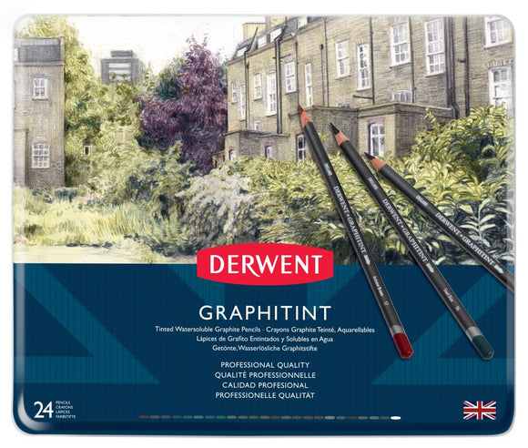 Derwent Graphitint Coloured Artist Pencils tin of 24