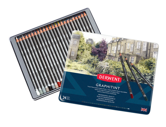 Derwent Graphitint Coloured Artist Pencils tin of 24