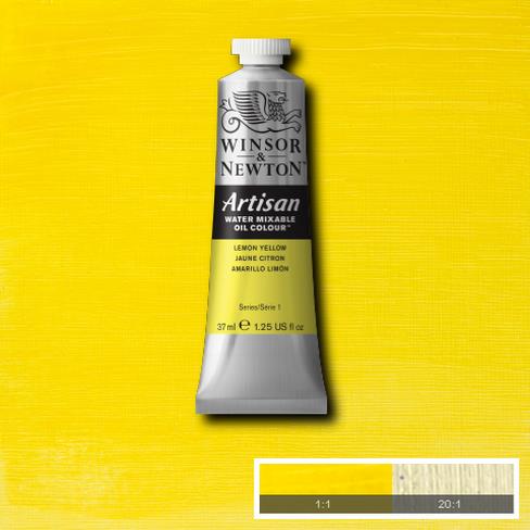 Winsor and Newton Artisan Oil : Water Mixable Oil paint 37 ml : Lemon Yellow