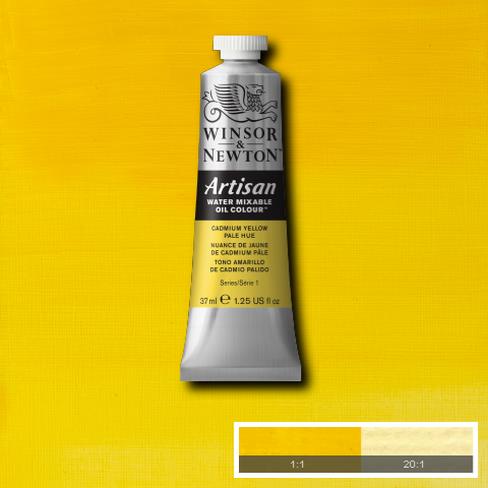 Winsor and Newton Artisan Oil : Water Mixable Oil paint 37 ml : Cadmium Yellow Pale Hue