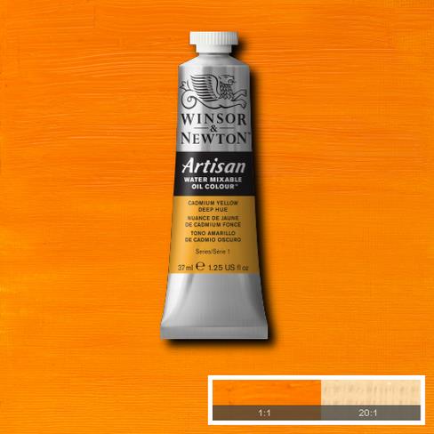 Winsor and Newton Artisan Oil : Water Mixable Oil paint 37 ml : Cadmium Yellow Deep Hue
