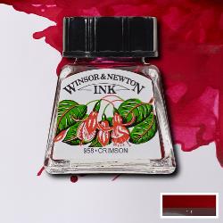 WINSOR & NEWTON : Drawing Ink : Bottle Ink 14 mls : Crimson