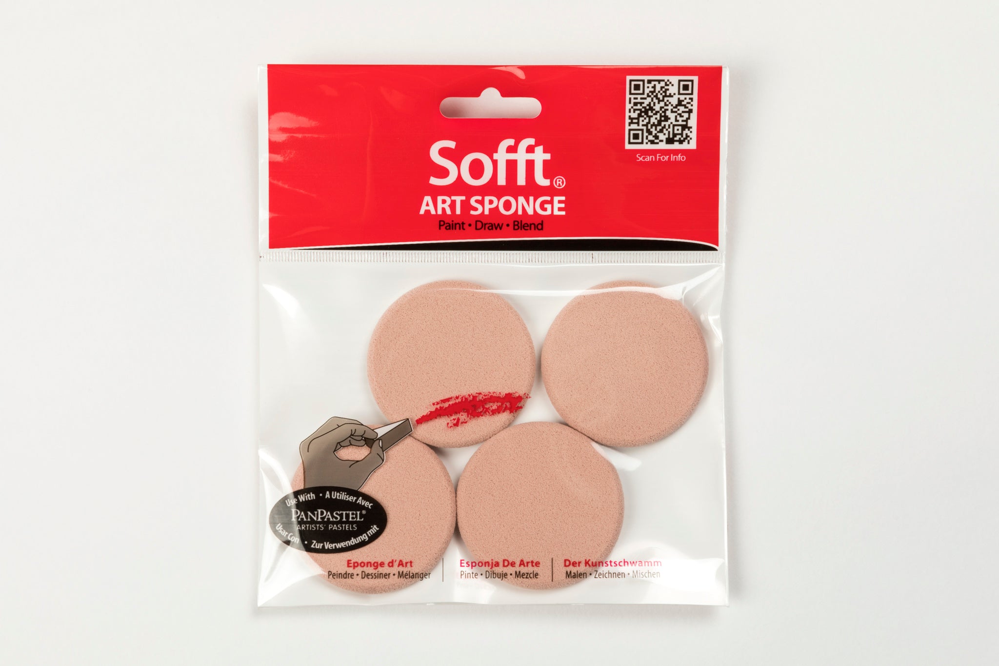 PanPastel Sofft tools Soft Sponge 61042 - Soft Round Sponge x 4