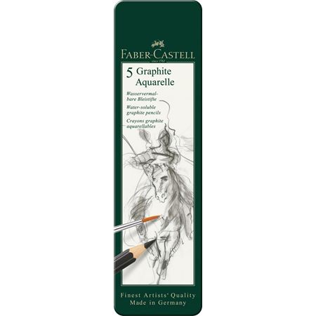Faber Castell Graphite Aquarelle Water-soluble pencils TIn 5