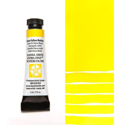 DANIEL SMITH Extra Fine Watercolour : Hansa Yellow Medium 5ml tube
