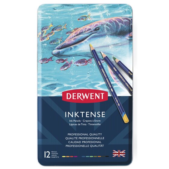Derwent Inktense Colour Ink Pencils 12 pencil tin