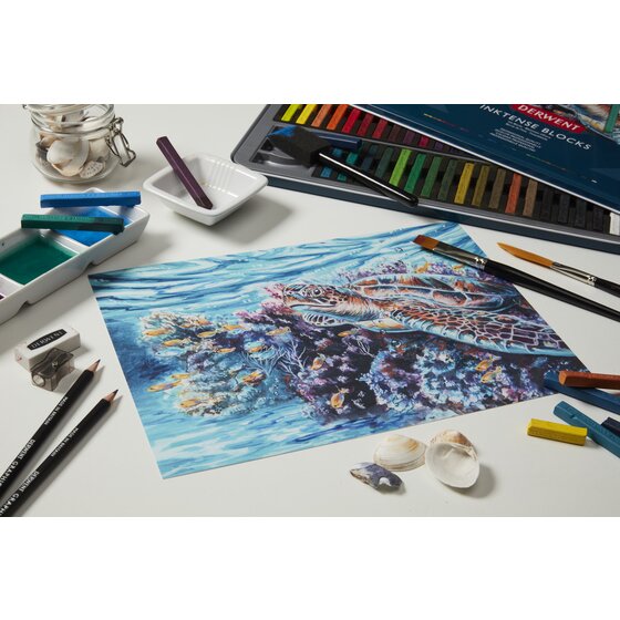 Derwent Inktense Colour Ink Blocks : 24 Blocks Tin