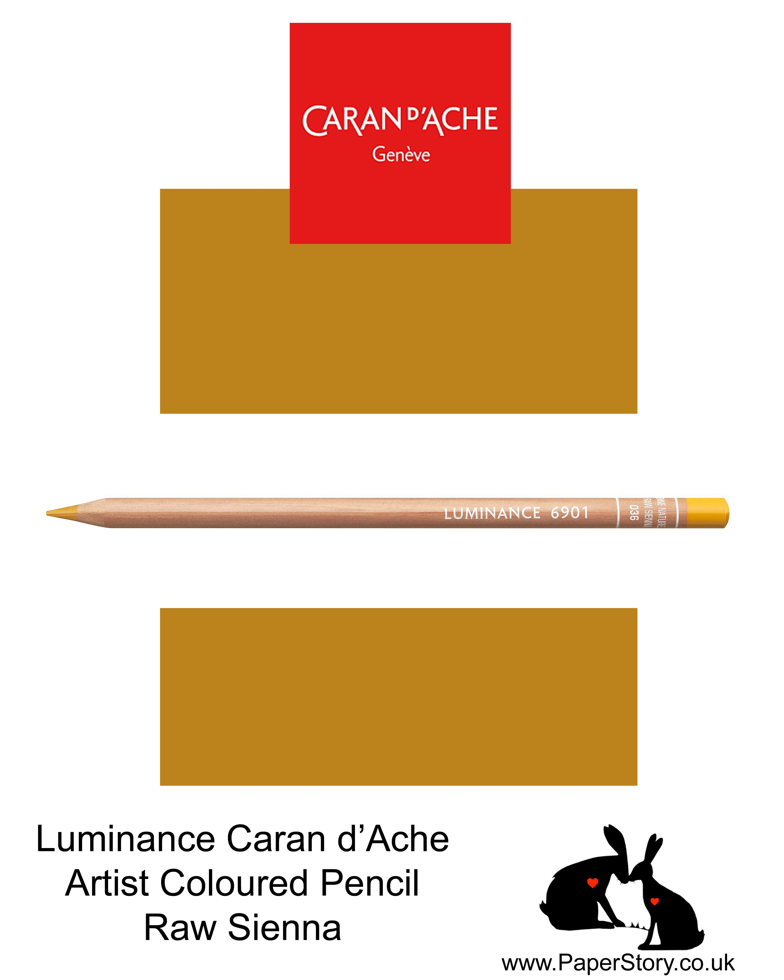 Caran d'Ache Luminance individual Artist Colour Pencils 6901 Raw Sienna 036