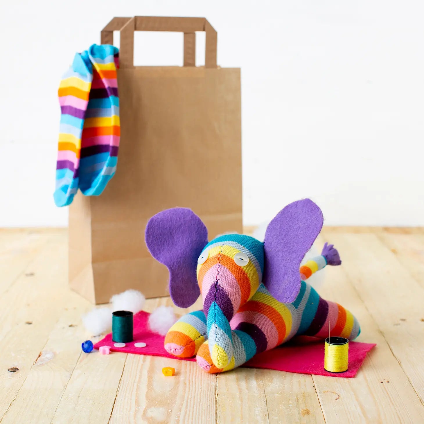 Sock Creatures Sock Elephant Craft Kit