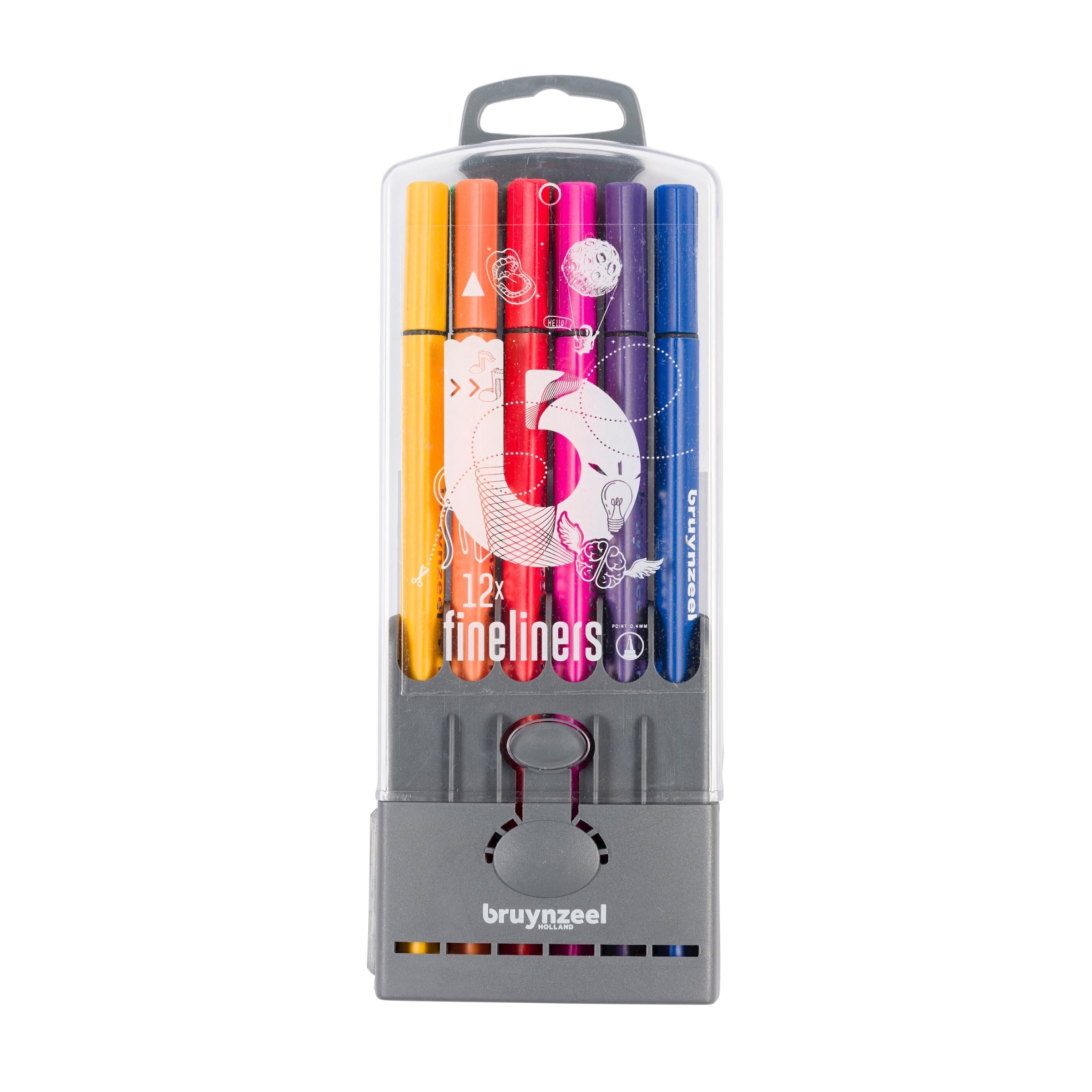 Bruynzeel Fineliner pens 12 colours