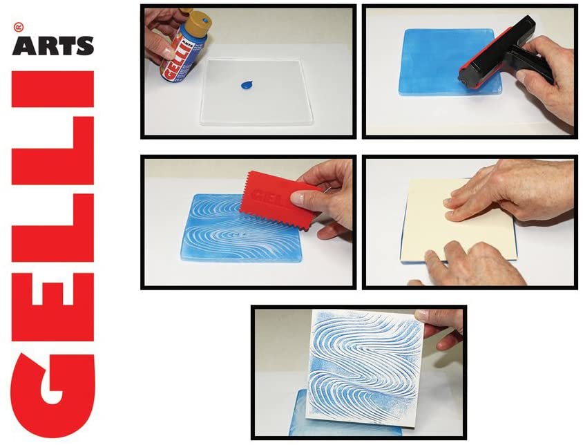 Gelli Arts Printing kit : Quilt Squares Gelli plate kit