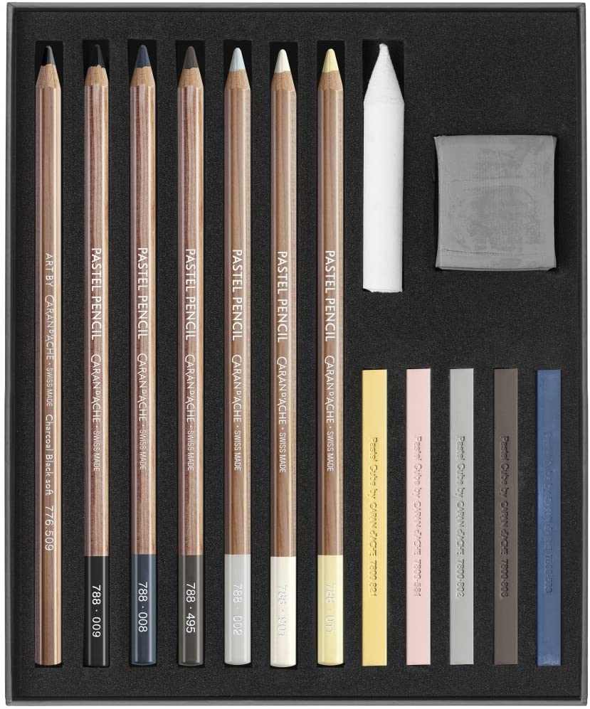 Caran d'Ache ART BY Sketching Set of 15 : Light & Shade Pastel & Graphite