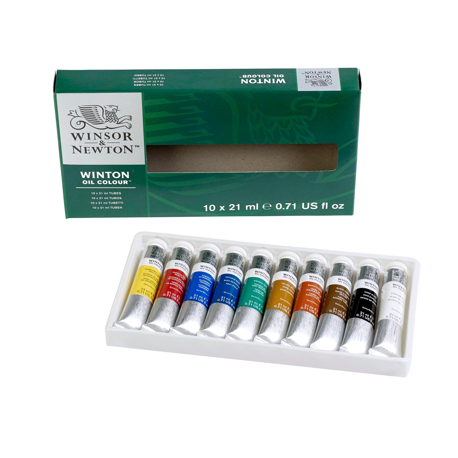Winsor & Newton Winton Oil Colour set 10 colours x 21 ml