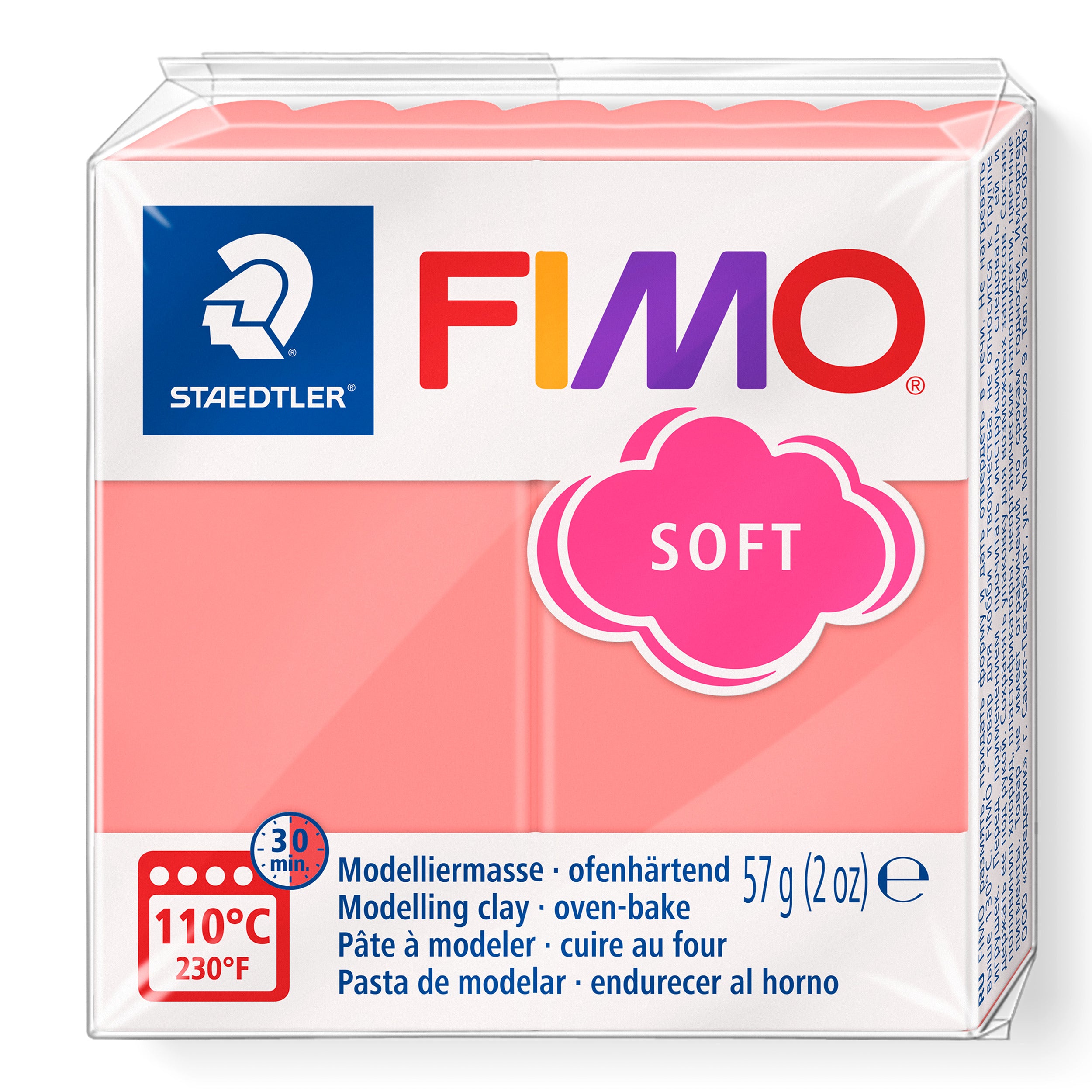 NEW FIMO Soft Clay 57g 8020-T20 Soft Pink Grapefruit