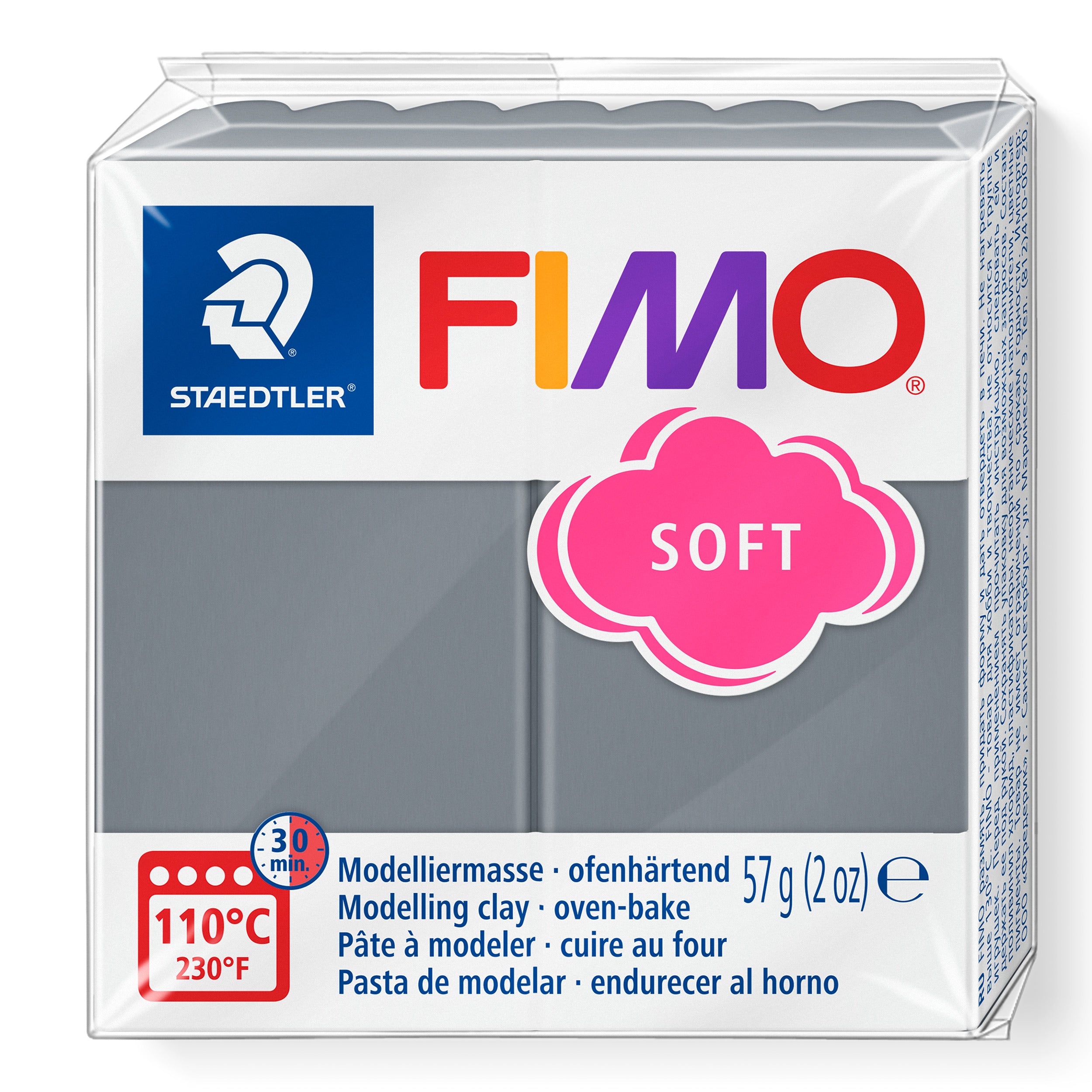 NEW FIMO Soft Clay 57g 8020-T80 Stormy Grey
