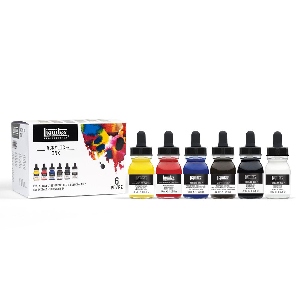 Liquitex Acrylic Ink Professional Paint, Muted Colors Collection Set