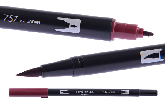 Buy port-red-757 Tombow ABT Individual  Dual Brush Pens