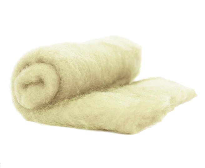 World of Wool Large Natural White Perendale Carded Batt 200 g