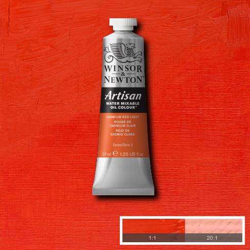 Winsor & Newton Artisan Oil : Water Mixable Oil paint 37 ml : Cadmium Red Light