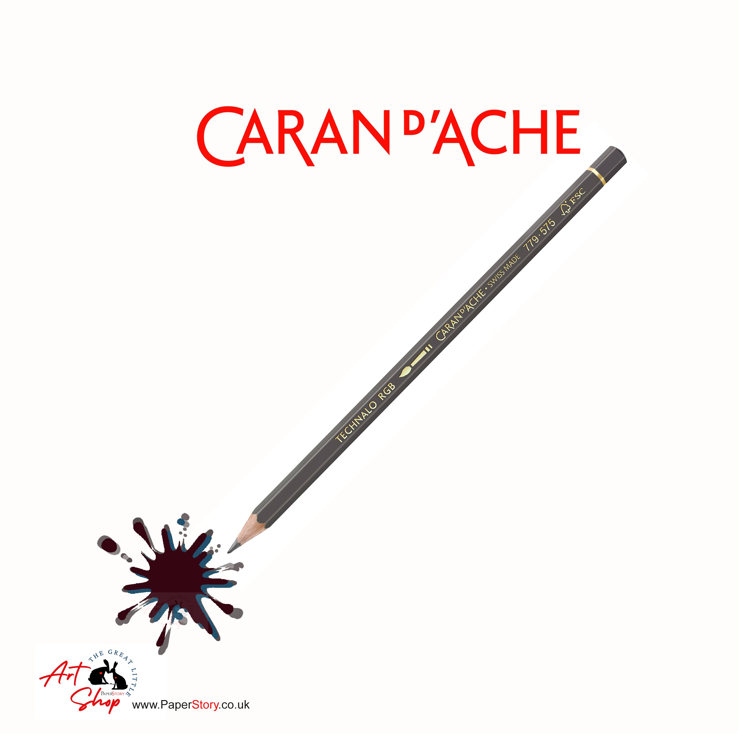 Caran d'Ache RGB tinted water-soluble pencil Carmine Red Graphite Pencil 575