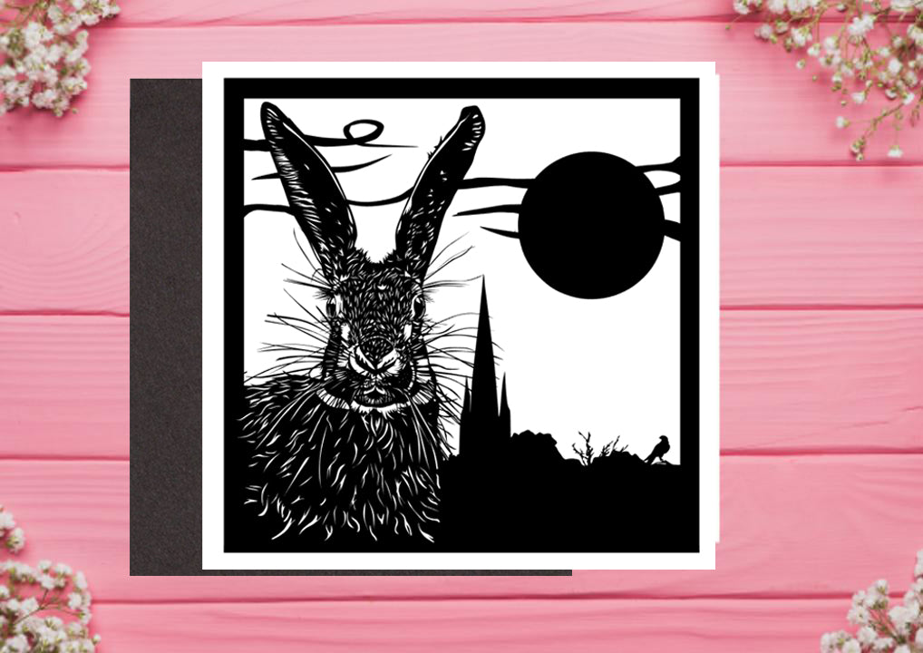 Greetings Card  by PaperStory  Hare "Guardian of the City"