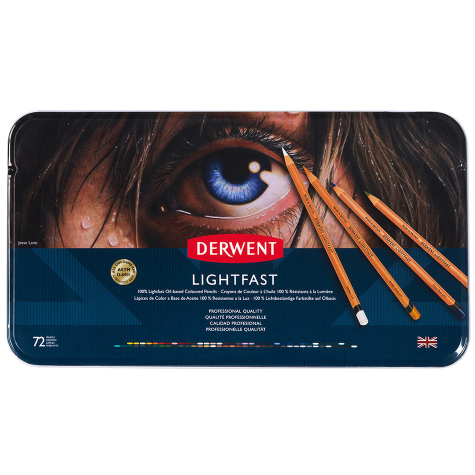 Derwent Lightfast Coloured Artist Pencils tin of 72