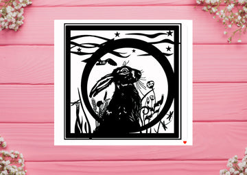 Greetings Card  Hare Wild & Free Design by PaperStory